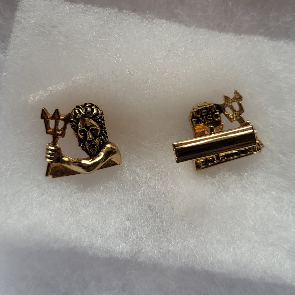 Vintage Navy Posiden cuff links